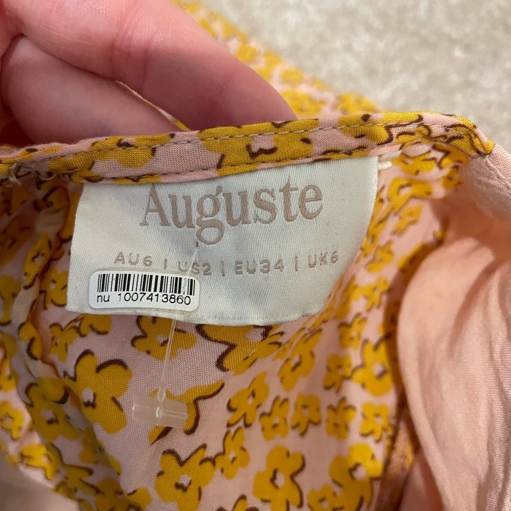 Auguste Dean Goldie Mini Dress in Yellow size 2 - Picture 2 of 10